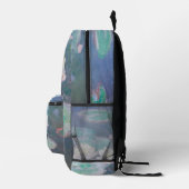 Claude Monet - Wasserlilien, Abend-Effekt Bedruckter Rucksack (Rechts)