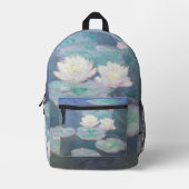 Claude Monet - Wasserlilien, Abend-Effekt Bedruckter Rucksack (Vorderseite)
