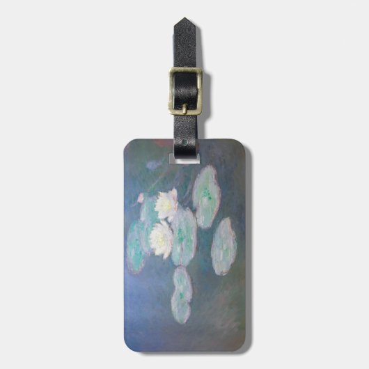 Claude Monet - Wasserlilien, Abend-Effekt Gepäckanhänger (Vorderseite vertikal)