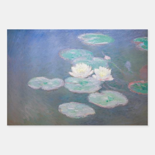 Claude Monet - Wasserlilien, Abend-Effekt Geschenkpapier Set (Vorderseite 3)
