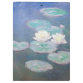 Claude Monet - Wasserlilien, Abend-Effekt Klemmbrett (Rückseite)