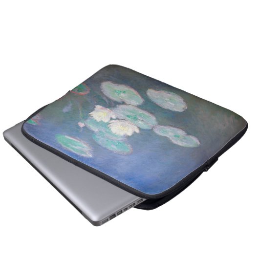 Claude Monet - Wasserlilien, Abend-Effekt Laptopschutzhülle (Vorne Knopf)