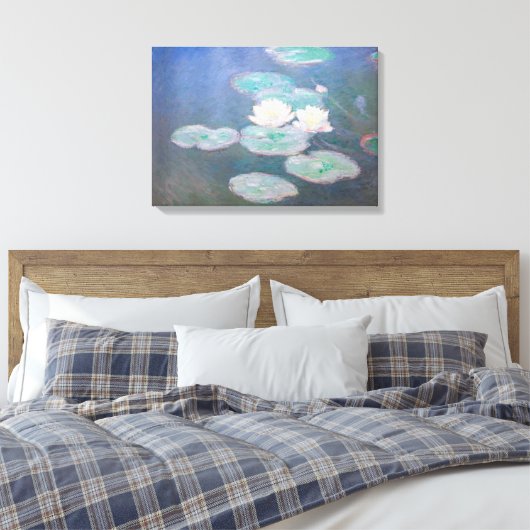 Claude Monet - Wasserlilien, Abend-Effekt Leinwanddruck (Insitu (Schlafzimmer))