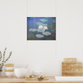 Claude Monet - Wasserlilien, Abend-Effekt Poster (Küche)