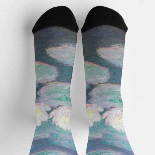 Claude Monet - Wasserlilien, Abend-Effekt Socken (Oben)