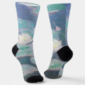 Claude Monet - Wasserlilien, Abend-Effekt Socken (Gewinkelt)