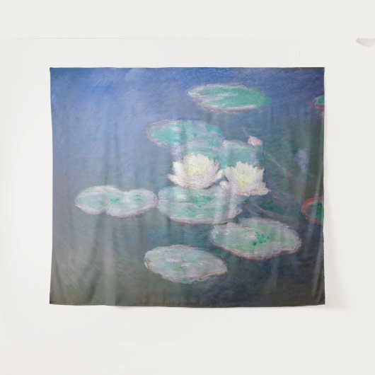 Claude Monet - Wasserlilien, Abend-Effekt Wandteppich (Vorderseite (Horizontal))