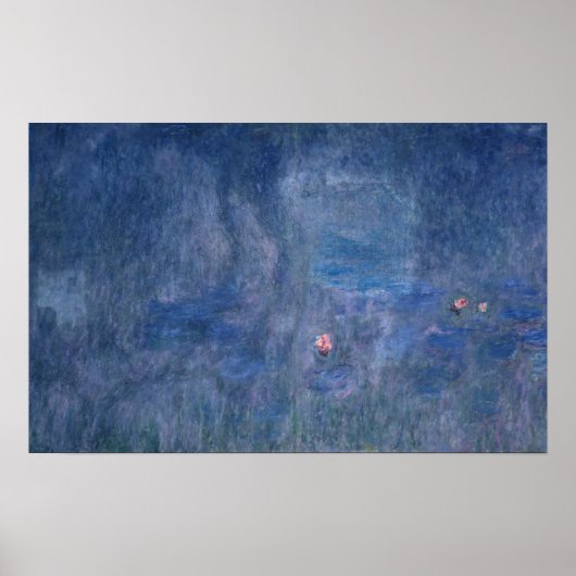 Claude Monet | Wasserlilien: Baumreflektionen Poster (Vorne)