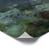 Claude Monet | Wasserlilien: Grüne Überlegungen Poster (Ecke)