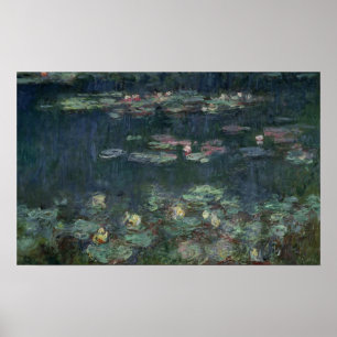 Claude Monet Wasserlilien: Grüne Überlegungen Poster