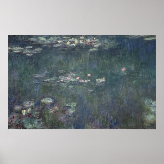 Claude Monet | Wasserlilien: Grüne Überlegungen Poster (Vorne)