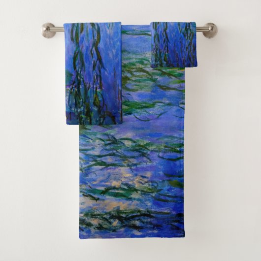 Claude Monet - Wasserlilien mit weinender Weide Badhandtuch Set (Insitu)