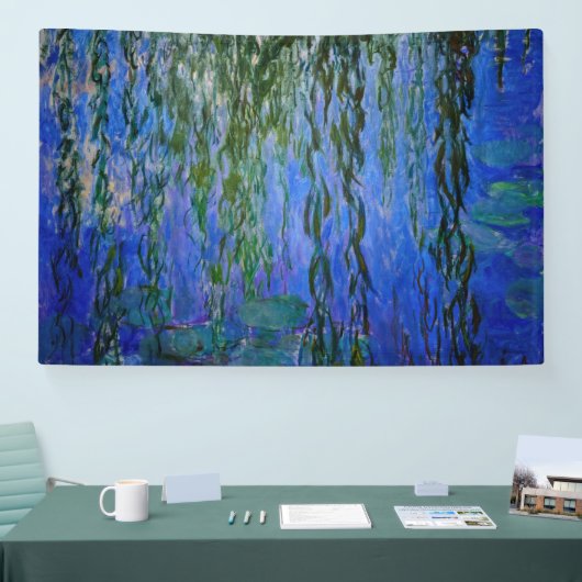 Claude Monet - Wasserlilien mit weinender Weide Banner (Messe)