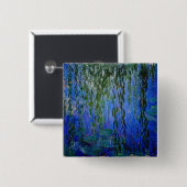 Claude Monet - Wasserlilien mit weinender Weide Button (Vorne & Hinten)