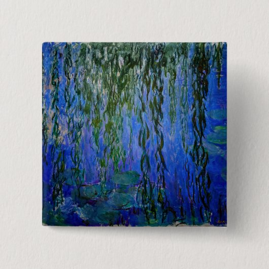 Claude Monet - Wasserlilien mit weinender Weide Button (Vorderseite)