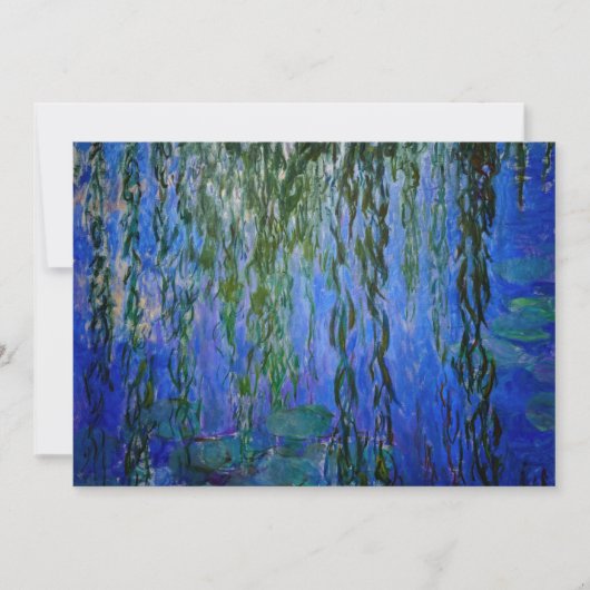Claude Monet - Wasserlilien mit weinender Weide Einladung (Vorderseite)