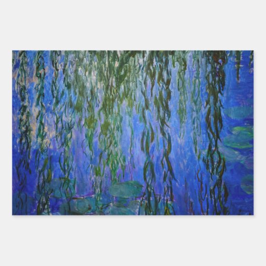 Claude Monet - Wasserlilien mit weinender Weide Geschenkpapier Set (Vorderseite 3)