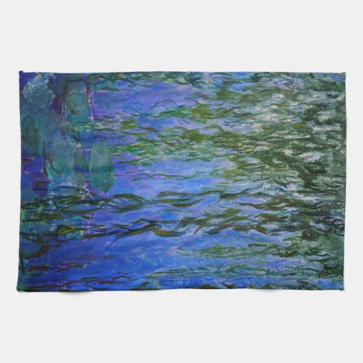 Claude Monet - Wasserlilien mit weinender Weide Geschirrtuch (Horizontal)