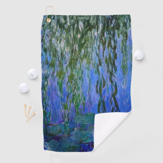 Claude Monet - Wasserlilien mit weinender Weide Golfhandtuch (Insitu)