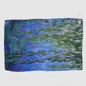 Claude Monet - Wasserlilien mit weinender Weide Golfhandtuch (Horizontal)