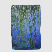 Claude Monet - Wasserlilien mit weinender Weide Golfhandtuch (Vorderseite)