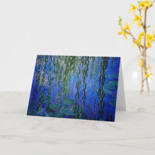 Claude Monet - Wasserlilien mit weinender Weide Karte (Gelbe Blume)