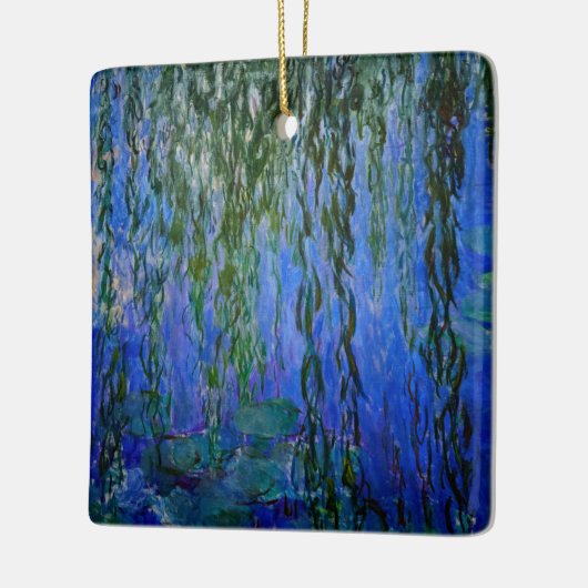 Claude Monet - Wasserlilien mit weinender Weide Keramikornament (Links)
