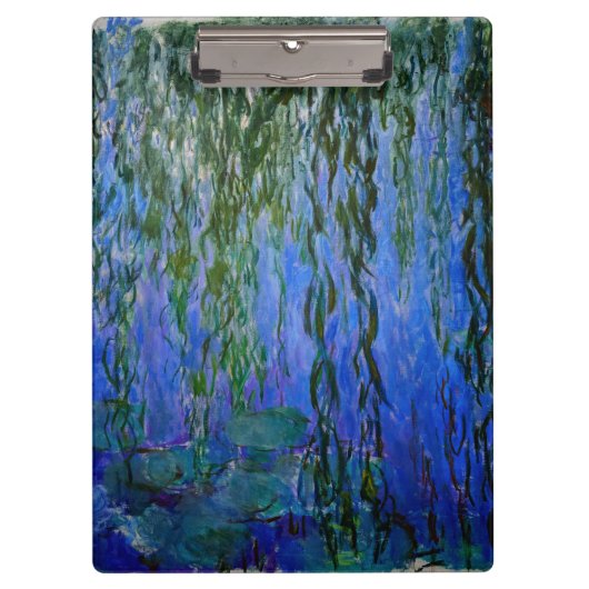 Claude Monet - Wasserlilien mit weinender Weide Klemmbrett (Vorderseite)
