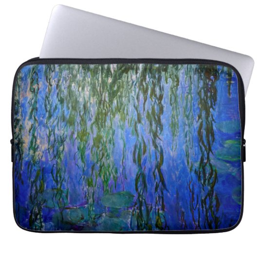 Claude Monet - Wasserlilien mit weinender Weide Laptopschutzhülle (Vorderseite)