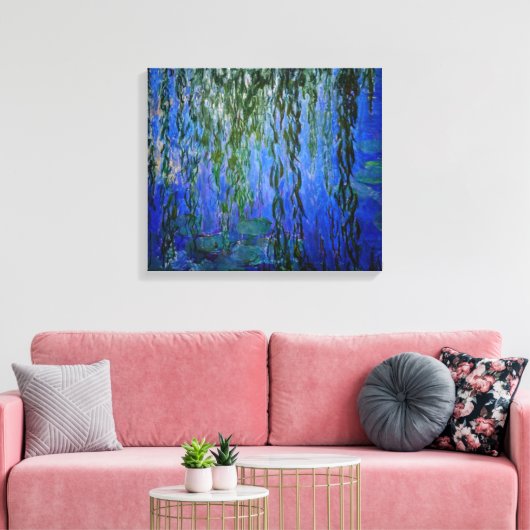 Claude Monet - Wasserlilien mit weinender Weide Leinwanddruck (Insitu (Wohnzimmer))