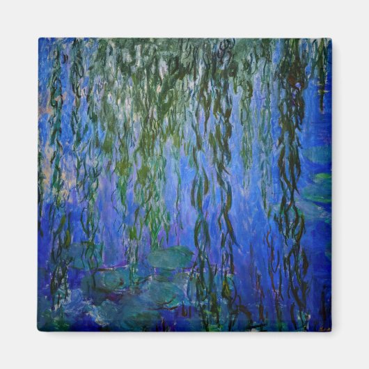 Claude Monet - Wasserlilien mit weinender Weide Magnet (Vorne)