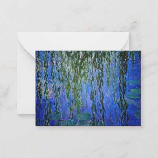 Claude Monet - Wasserlilien mit weinender Weide Mitteilungskarte (Vorderseite)