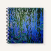 Claude Monet - Wasserlilien mit weinender Weide Notizblock (Vorderseite)