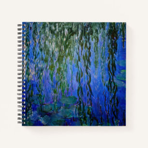 Claude Monet - Wasserlilien mit weinender Weide Notizblock