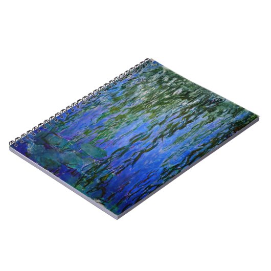 Claude Monet - Wasserlilien mit weinender Weide Notizblock (Linke Seite)