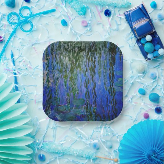 Claude Monet - Wasserlilien mit weinender Weide Pappteller (Party)