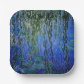 Claude Monet - Wasserlilien mit weinender Weide Pappteller (Vorderseite)