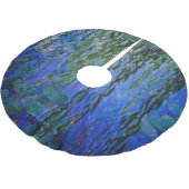 Claude Monet - Wasserlilien mit weinender Weide Polyester Weihnachtsbaumdecke (Schrägansicht)
