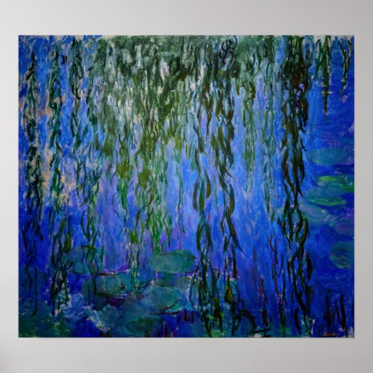 Claude Monet - Wasserlilien mit weinender Weide Poster (Vorne)