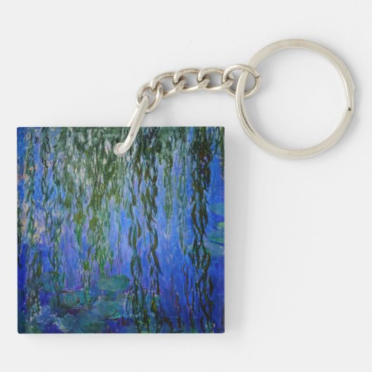 Claude Monet - Wasserlilien mit weinender Weide Schlüsselanhänger (Rückseite)