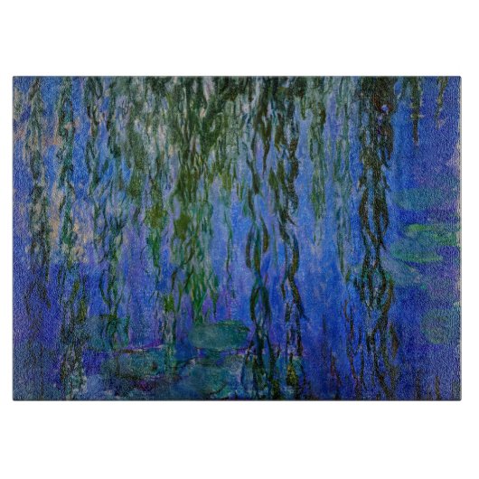 Claude Monet - Wasserlilien mit weinender Weide Schneidebrett (Vorderseite)