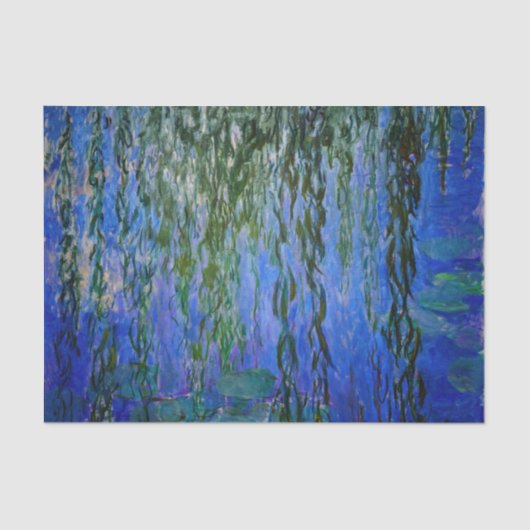 Claude Monet - Wasserlilien mit weinender Weide Seidenpapier (Vorderseite)