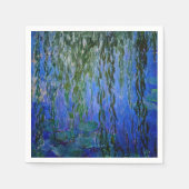 Claude Monet - Wasserlilien mit weinender Weide Serviette (Vorderseite)