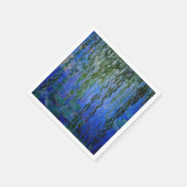 Claude Monet - Wasserlilien mit weinender Weide Serviette (Ecke)