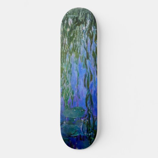 Claude Monet - Wasserlilien mit weinender Weide Skateboard (Vorderseite)