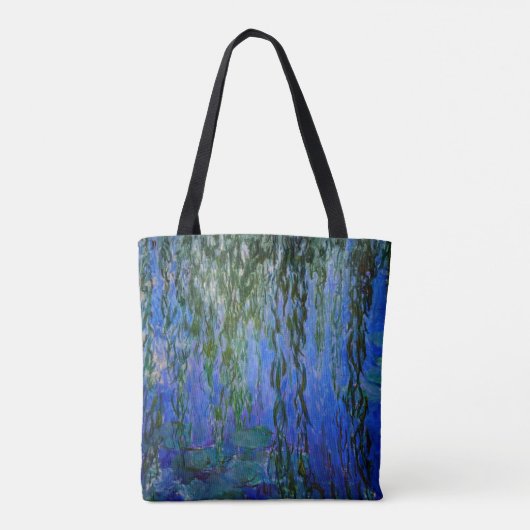 Claude Monet - Wasserlilien mit weinender Weide Tasche (Rückseite)