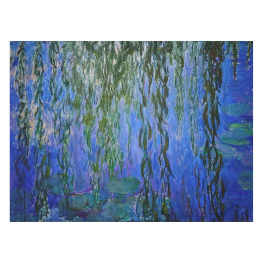 Claude Monet - Wasserlilien mit weinender Weide Tischdecke (Vorderseite (Horizontal))