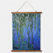 Claude Monet - Wasserlilien mit weinender Weide Wandteppich Mit Holzrahmen (Vorderseite)