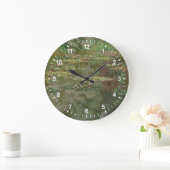 Claude Monet | Wasserlilien oder Wasserläuferteich Große Wanduhr (Zuhause)