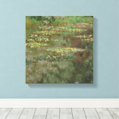 Claude Monet | Wasserlilien oder Wasserläuferteich Leinwanddruck (Insitu (Holzboden))